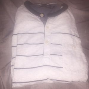 Nautica - striped button up crew neck